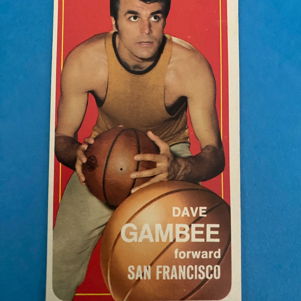 Topps Basketball Card with Red and Brown Design